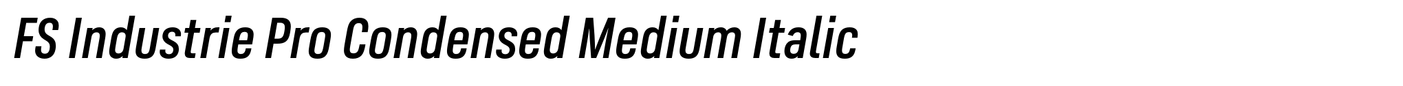 FS Industrie Pro Condensed Medium Italic image
